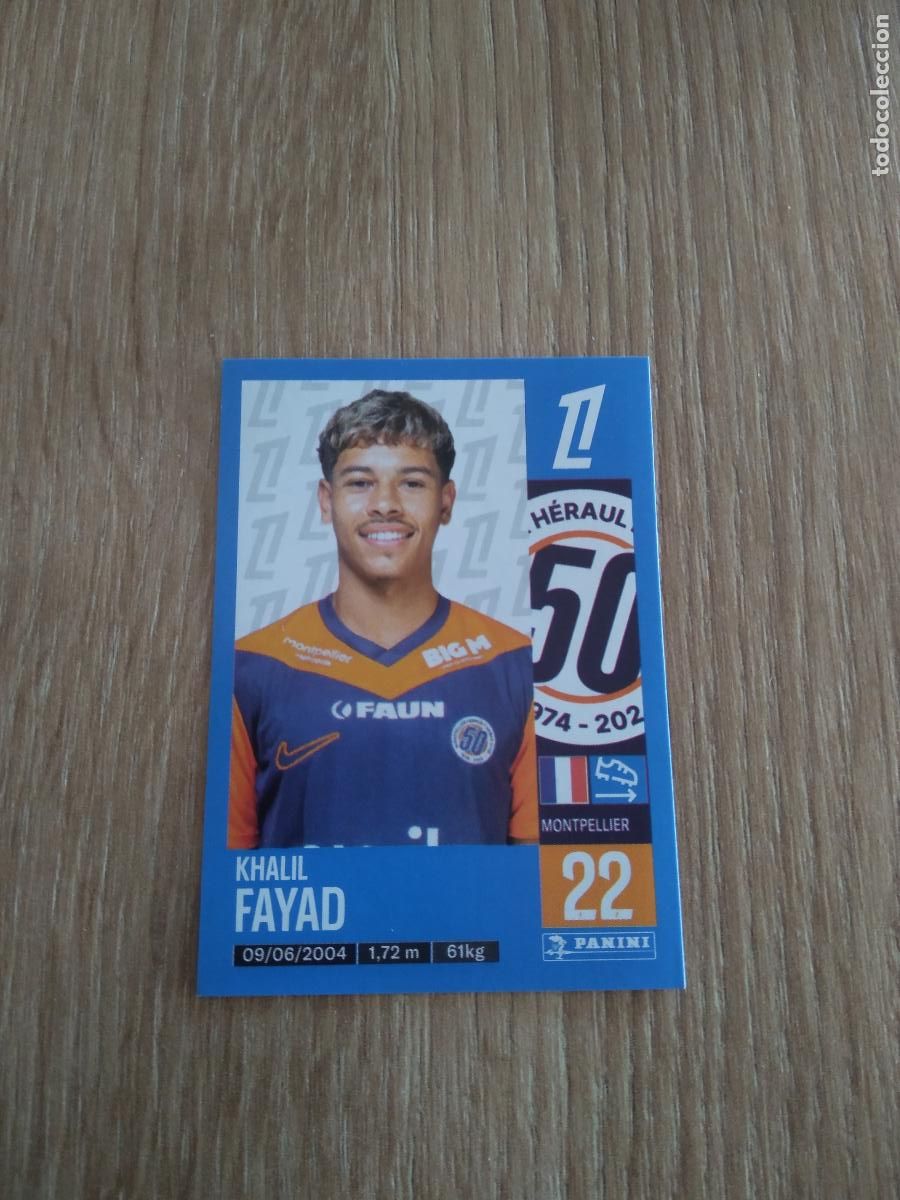 Cromos de F&uacute;tbol: 279 KHALIL FAYAD MONTPELLIER CROMO FUTBOL PANINI LIGUE 1 FOOT 24-25 LIGA FRANCIA 2024-2025