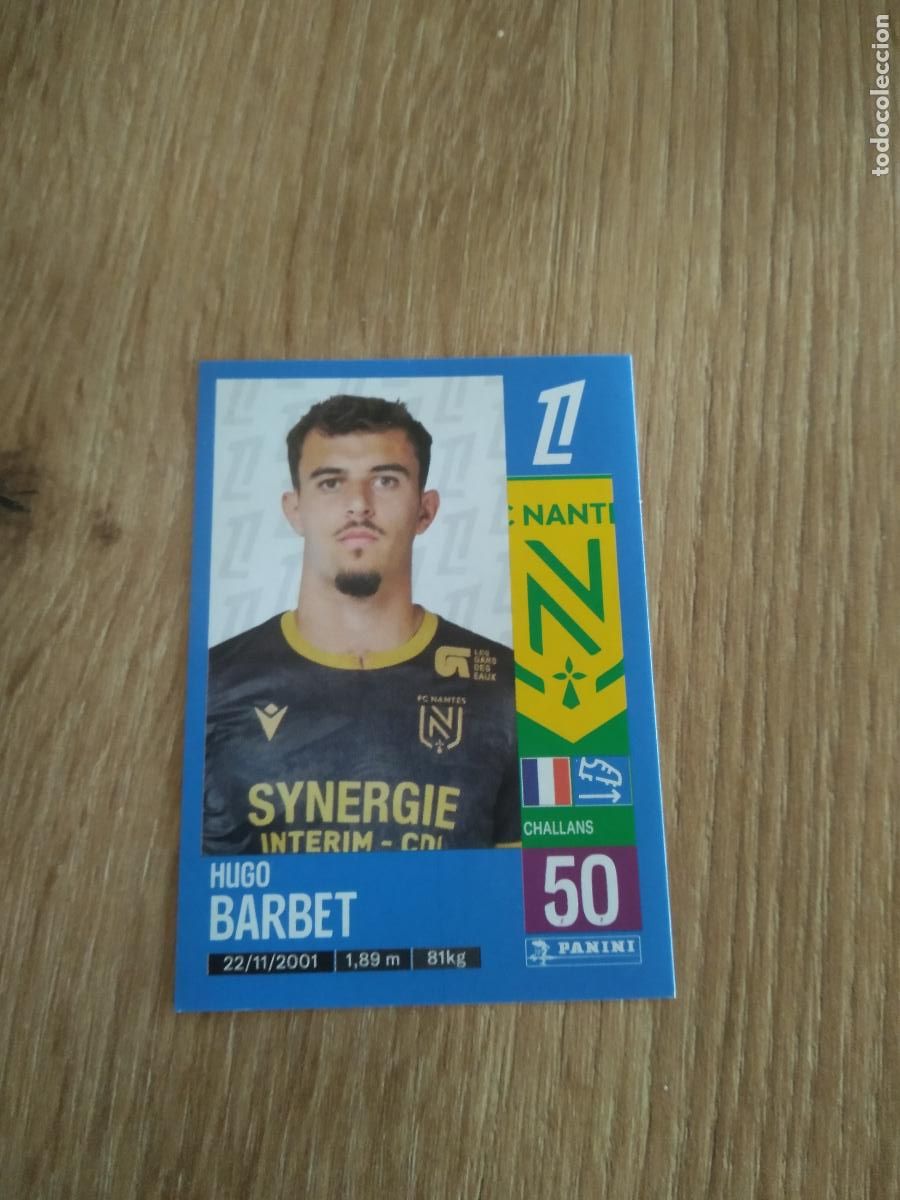 Cromos de F&uacute;tbol: 292 HUGO BARBET NANTES CROMO FUTBOL PANINI LIGUE 1 FOOT 24-25 LIGA FRANCIA 2024-2025
