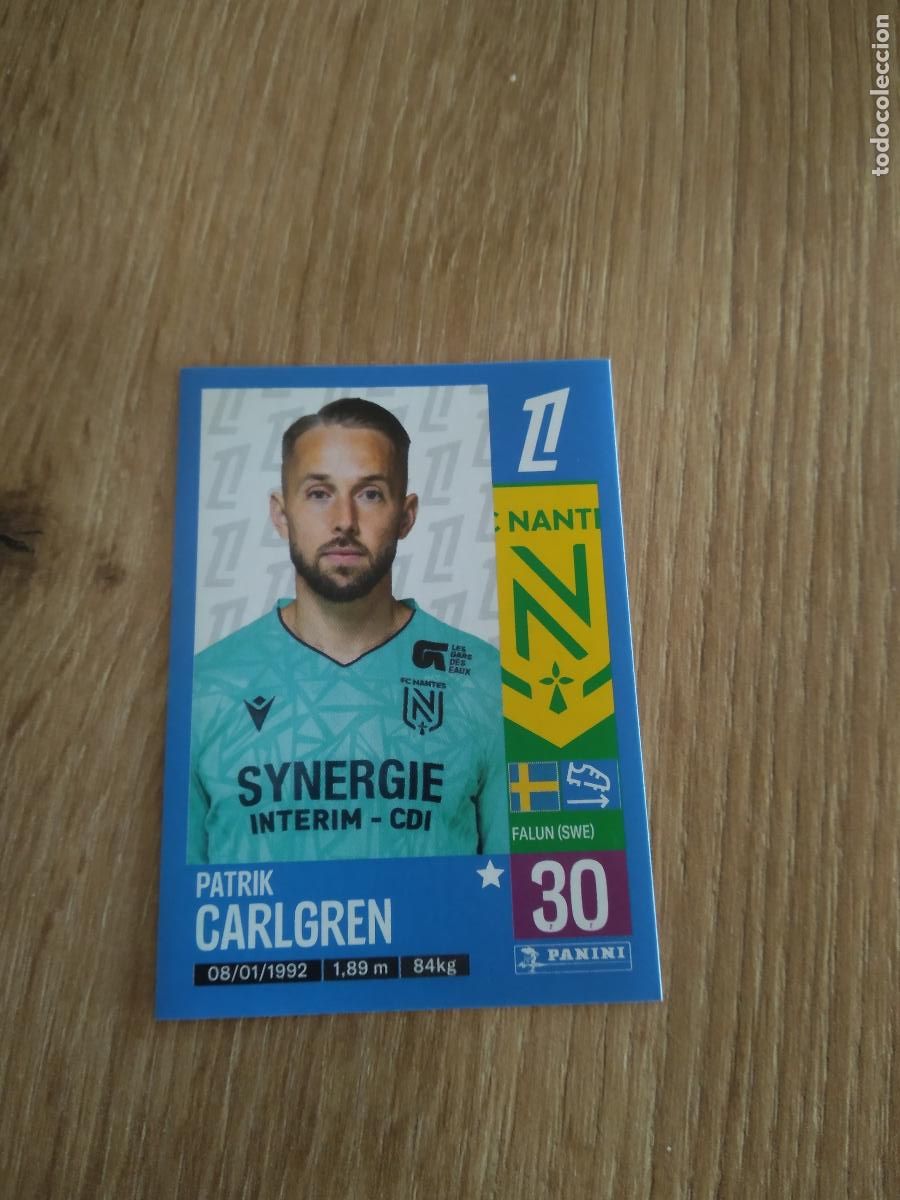 Cromos de F&uacute;tbol: 293 PATRIK CARLGREN NANTES CROMO FUTBOL PANINI LIGUE 1 FOOT 24-25 LIGA FRANCIA 2024-2025