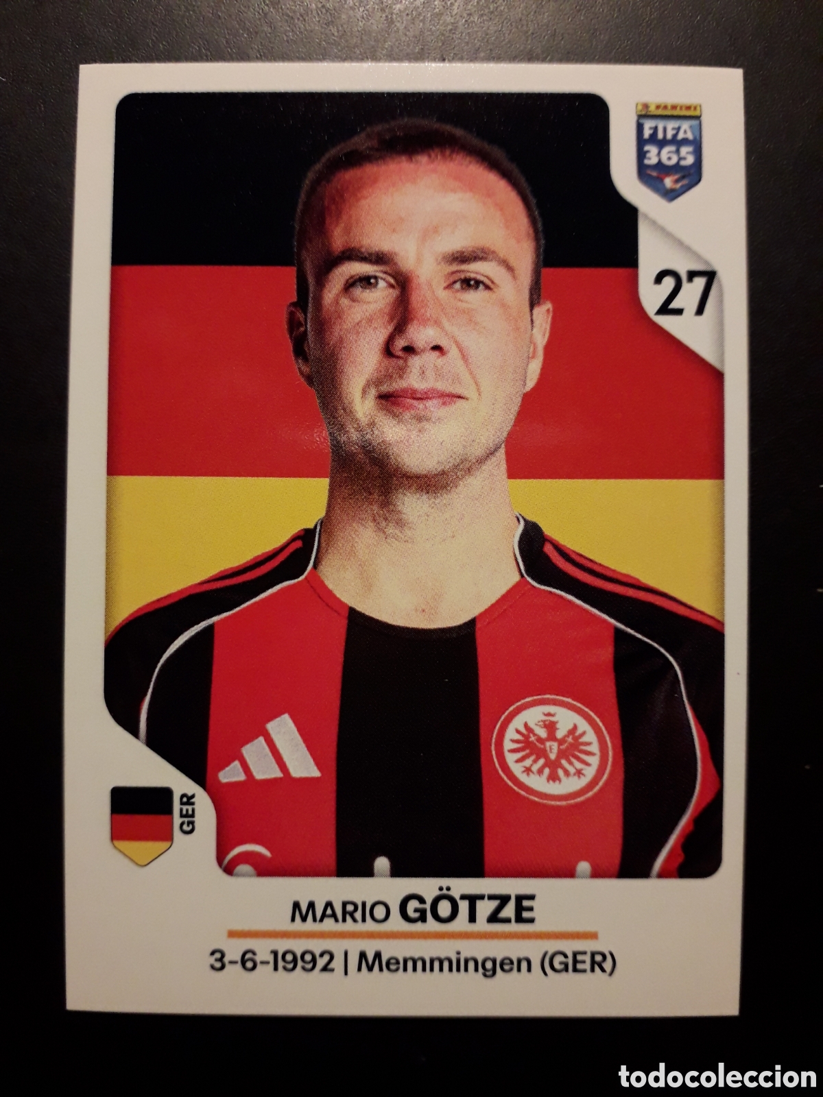 Cromos de F&uacute;tbol: G&Ouml;TZE EINTRACHT FRANKFURT, N&deg; 200 FIFA 365 PANINI STICKER 2026 PEDIDO M&Iacute;NIMO 3&euro;