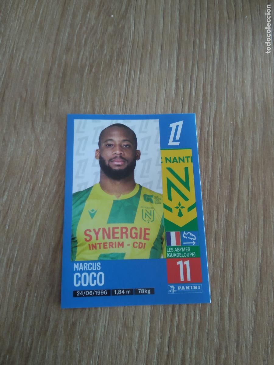 Cromos de F&uacute;tbol: 298 MARCUS COCO NANTES CROMO FUTBOL PANINI LIGUE 1 FOOT 24-25 LIGA FRANCIA 2024-2025