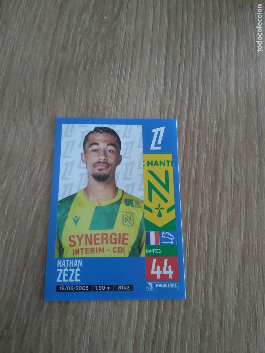 Cromos de Futebol: 302 NATHAN ZEZE NANTES CROMO FUTBOL PANINI LIGUE 1 FOOT 24-25 LIGA FRANCIA 2024-2025