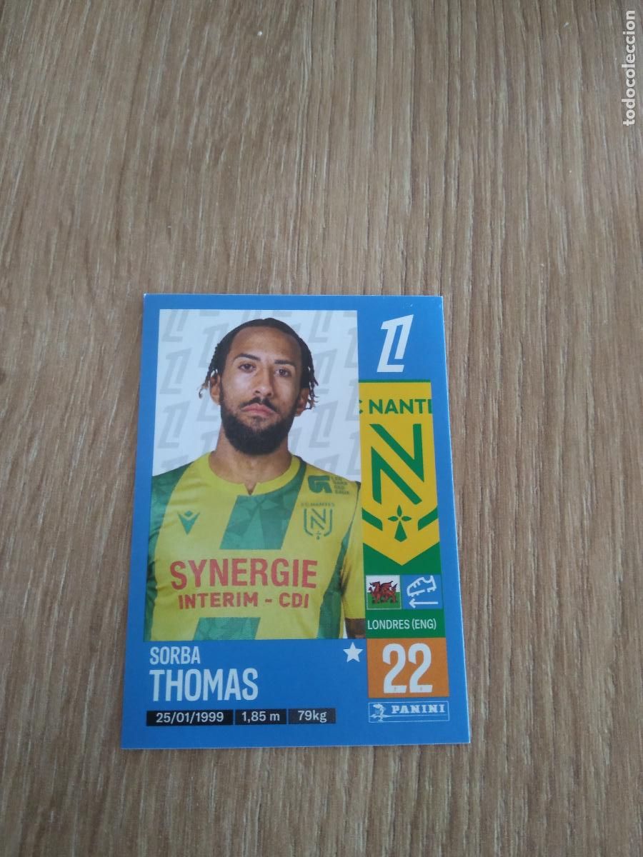 Cromos de Futebol: 308 SORBA THOMAS NANTES CROMO FUTBOL PANINI LIGUE 1 FOOT 24-25 LIGA FRANCIA 2024-2025