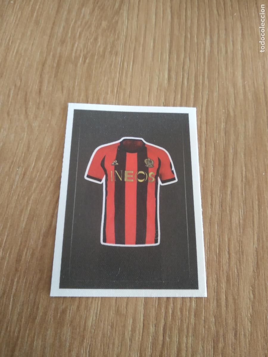 Cromos de F&uacute;tbol: 343 CAMISETA NICE CROMO FUTBOL PANINI LIGUE 1 FOOT 24-25 LIGA FRANCIA 2024-2025
