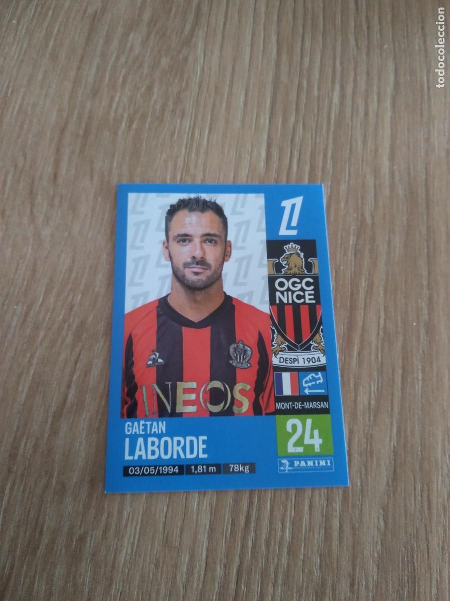 Cromos de F&uacute;tbol: 346 GAETAN LABORDE NICE CROMO FUTBOL PANINI LIGUE 1 FOOT 24-25 LIGA FRANCIA 2024-2025