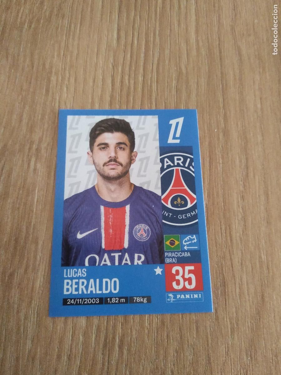 Cartes &agrave; collectionner de Football: 352 LUCAS BERALDO PARIS SAINT GERMAIN CROMO FUTBOL PANINI LIGUE 1 FOOT 24-25 LIGA FRANCIA 2024-2025