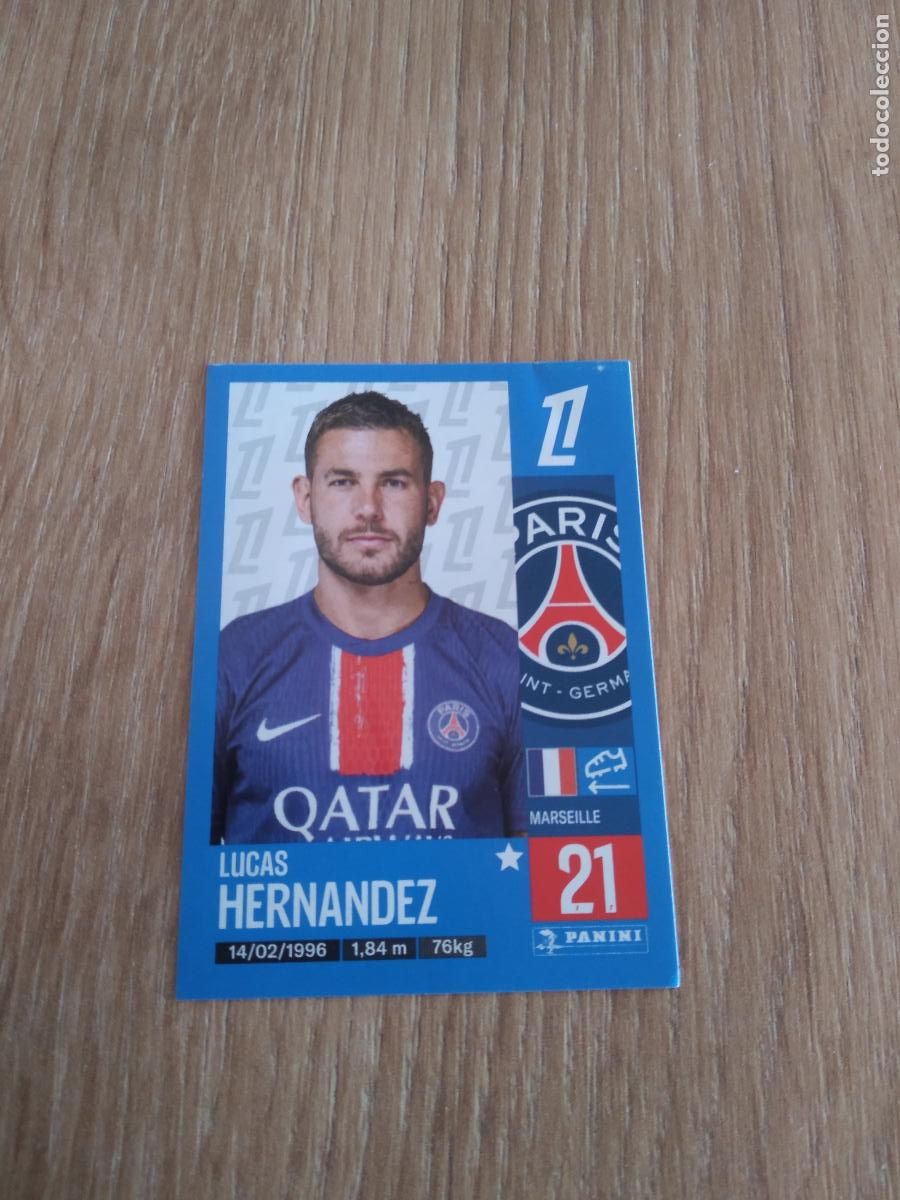 Cartes &agrave; collectionner de Football: 354 LUCAS HERNANDEZ PARIS SAINT GERMAIN CROMO FUTBOL PANINI LIGUE 1 24-25 LIGA FRANCIA 2024-2025