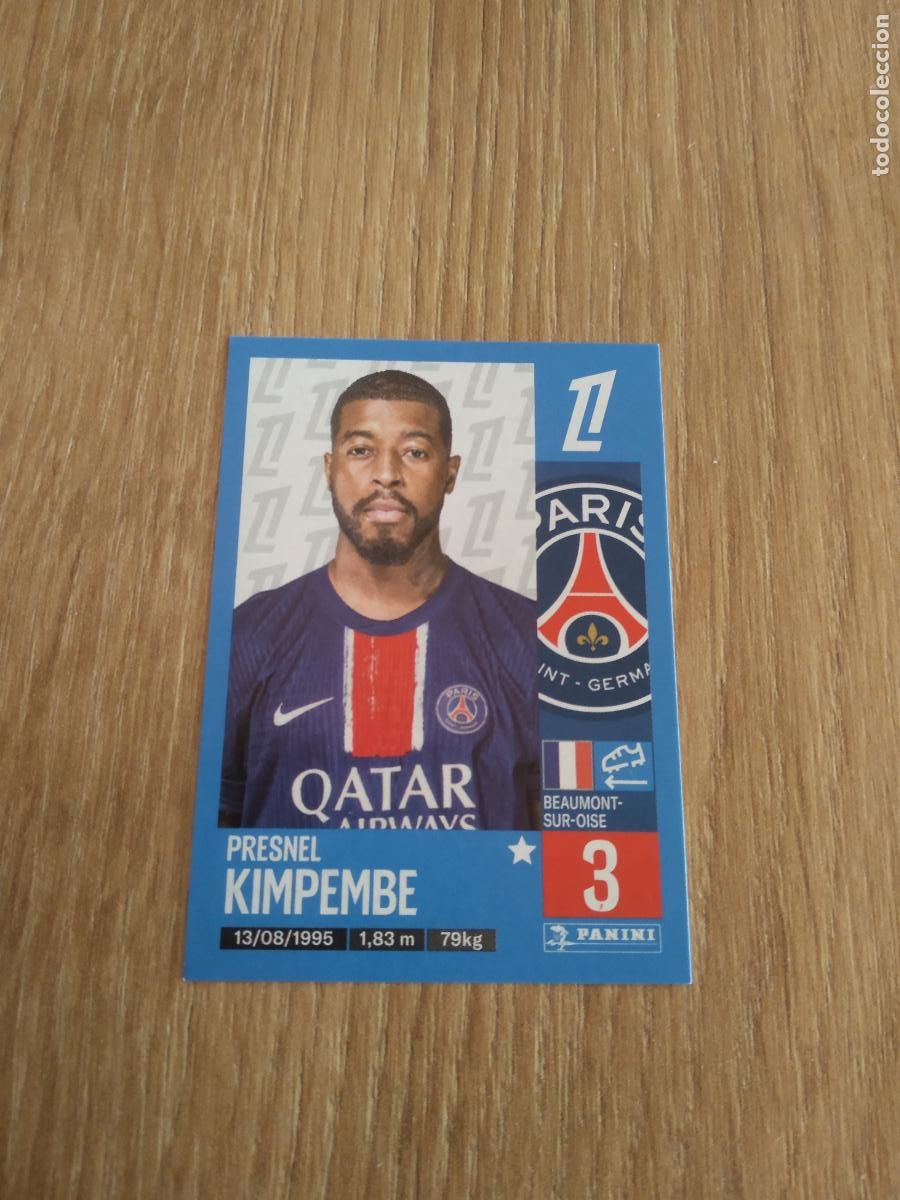 Cartes &agrave; collectionner de Football: 355 KIMPEMBE PARIS SAINT GERMAIN CROMO FUTBOL PANINI LIGUE 1 FOOT 24-25 LIGA FRANCIA 2024-2025