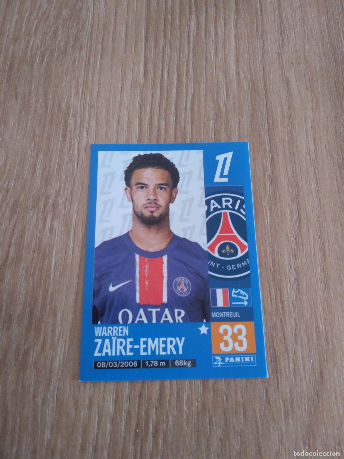 Cromos de F&uacute;tbol: 366 ZAIRE-EMERY PARIS SAINT GERMAIN CROMO FUTBOL PANINI LIGUE 1 FOOT 24-25 LIGA FRANCIA 2024-2025