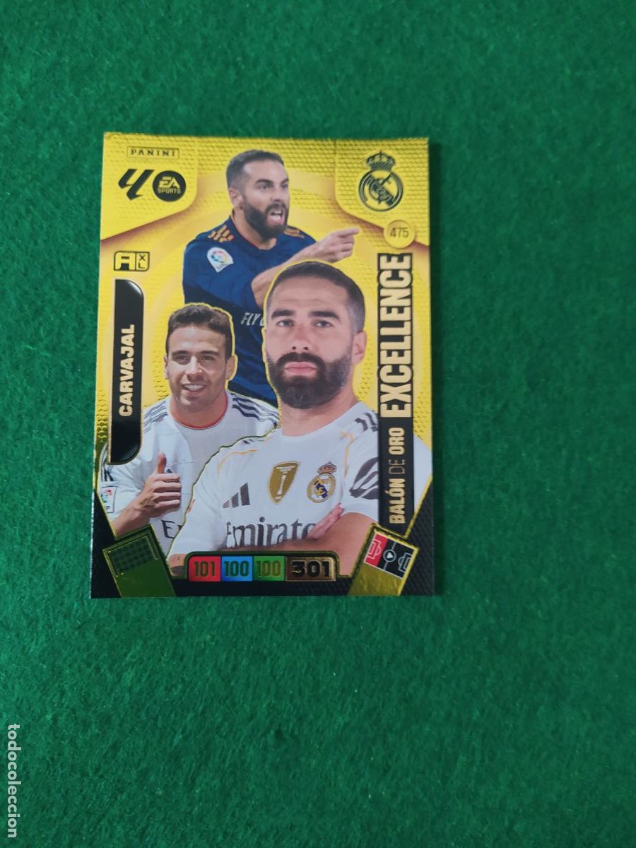 Cromos de Futebol: adrenalyn xl 2025 2026 codigo sin activar balon de oro excellence n&ordm; 475 carvajal real madrid