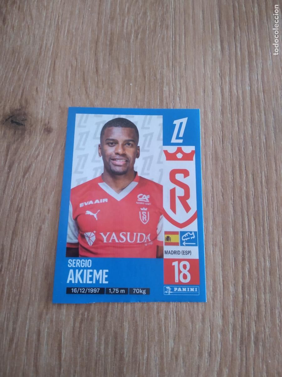 Cromos de Futebol: 382 SERGIO AKIEME STADE DE REIMS CROMO FUTBOL PANINI LIGUE 1 FOOT 24-25 LIGA FRANCIA 2024-2025