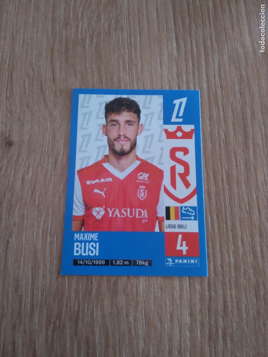 Cartes &agrave; collectionner de Football: 383 MAXIME BUSI STADE DE REIMS CROMO FUTBOL PANINI LIGUE 1 FOOT 24-25 LIGA FRANCIA 2024-2025