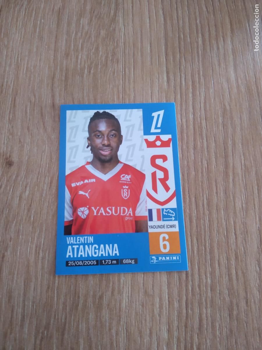 Cromos de F&uacute;tbol: 389 VALENTIN ATANGANA STADE DE REIMS CROMO FUTBOL PANINI LIGUE 1 FOOT 24-25 LIGA FRANCIA 2024-2025