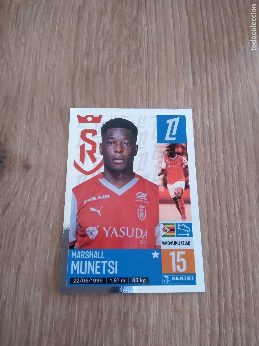 Cromos de F&uacute;tbol: 394 MARSHALL MUNETSI STADE DE REIMS CROMO FUTBOL PANINI LIGUE 1 FOOT 24-25 LIGA FRANCIA 2024-2025