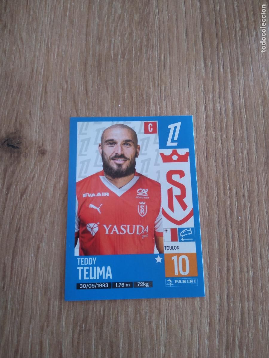 Cromos de F&uacute;tbol: 395 TEDDY TEUMA STADE DE REIMS CROMO FUTBOL PANINI LIGUE 1 FOOT 24-25 LIGA FRANCIA 2024-2025