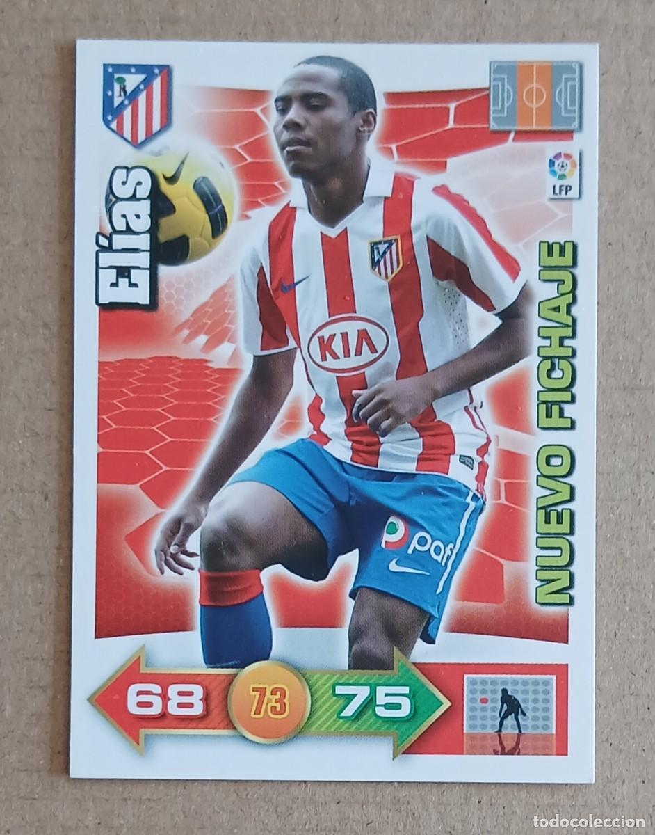 Figurine di Calcio: CROMO NUEVO FICHAJE DE EL&Iacute;AS ATL&Eacute;TICO DE MADRID ADRENALYN XL LIGA 2010 2011 DE PANINI. Nuevo.