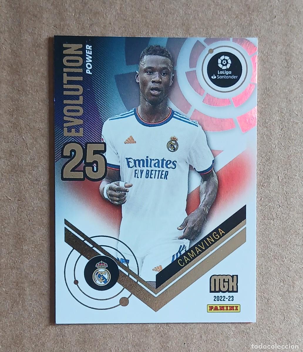 Cromos de F&uacute;tbol: CROMO n&ordm; 376 CAMAVINGA REAL MADRID EVOLUTION POWER PARALELA MEGACRACKS 2022-2023 DE PANINI. Nuevo.