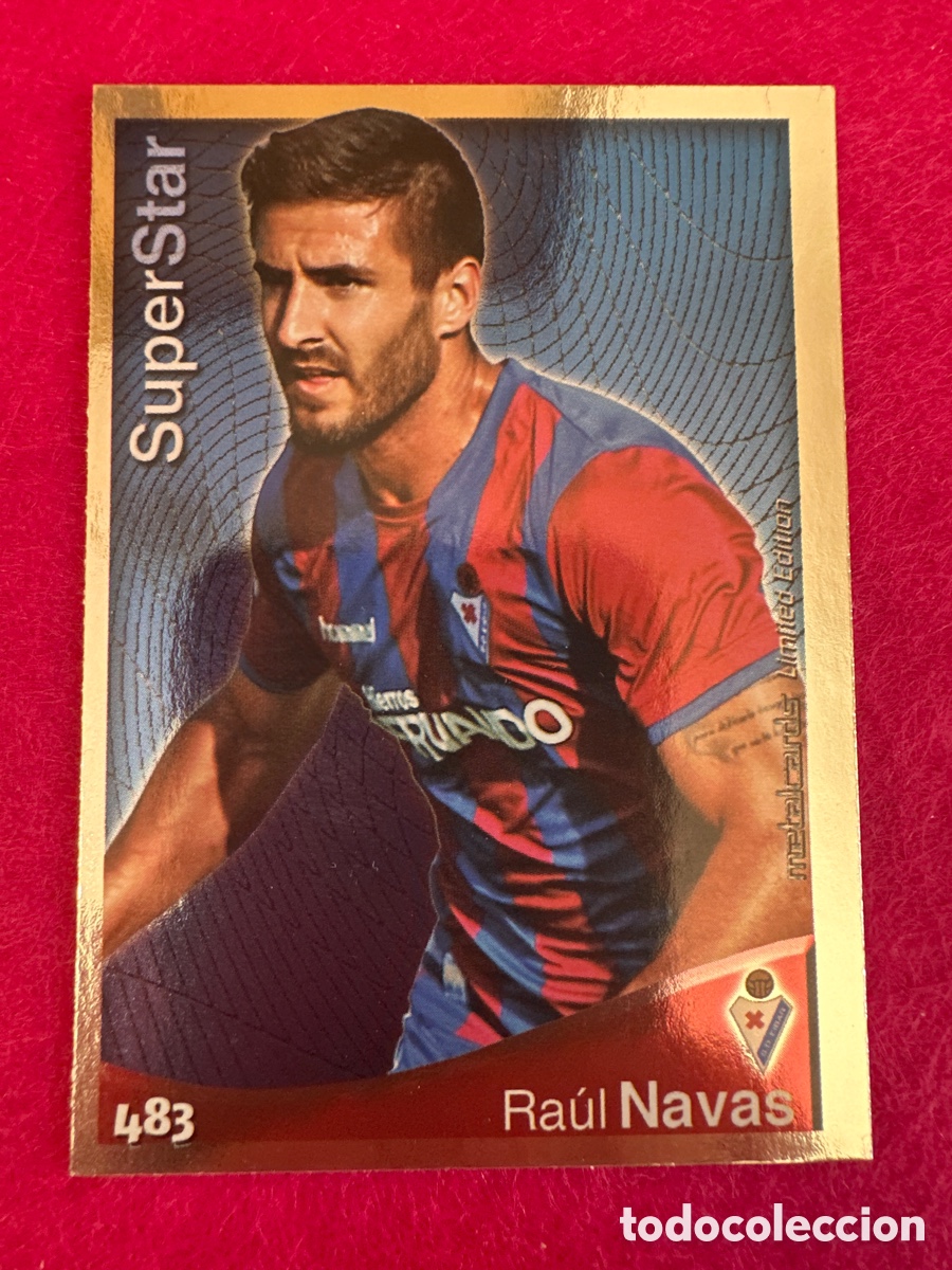 Cromos de F&uacute;tbol: 483 RA&Uacute;L NAVAS (EIBAR) SUPERSTAR MUNDICROMO 2015 QUIZ LIGA 14 15 LIMITED EDITION