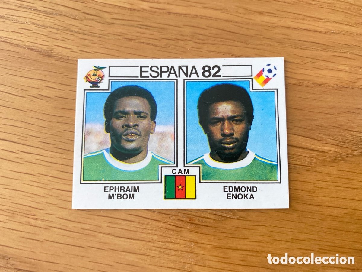 Cromos de F&uacute;tbol: Cromo panini mundial Espa&ntilde;a 82 n&uacute;mero 94 M&rsquo;Bom/Enoka - Sticker album world cup Spain 1982