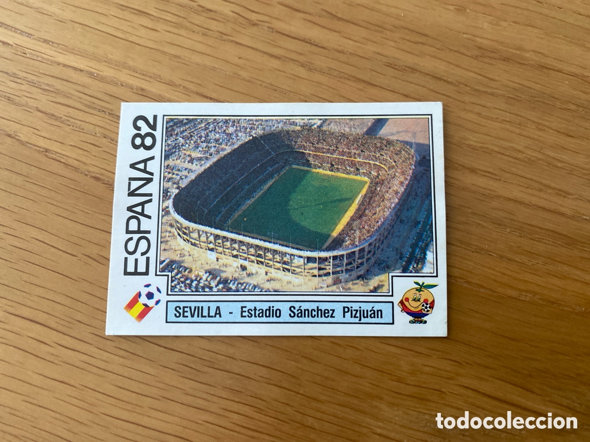 Cromos de f&uacute;tbol: Cromo panini mundial Espa&ntilde;a 82 n&uacute;mero 15 Sevilla Estadio Pizjuan - Sticker album world cup Spain 82