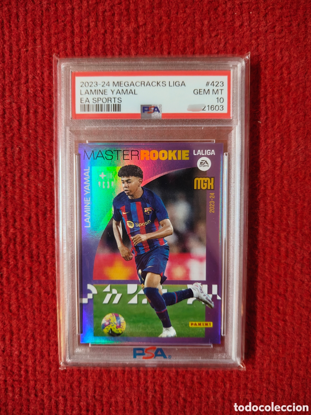 Cromos de F&uacute;tbol: LAMINE YAMAL MASTER ROOKIE 423 PSA 10