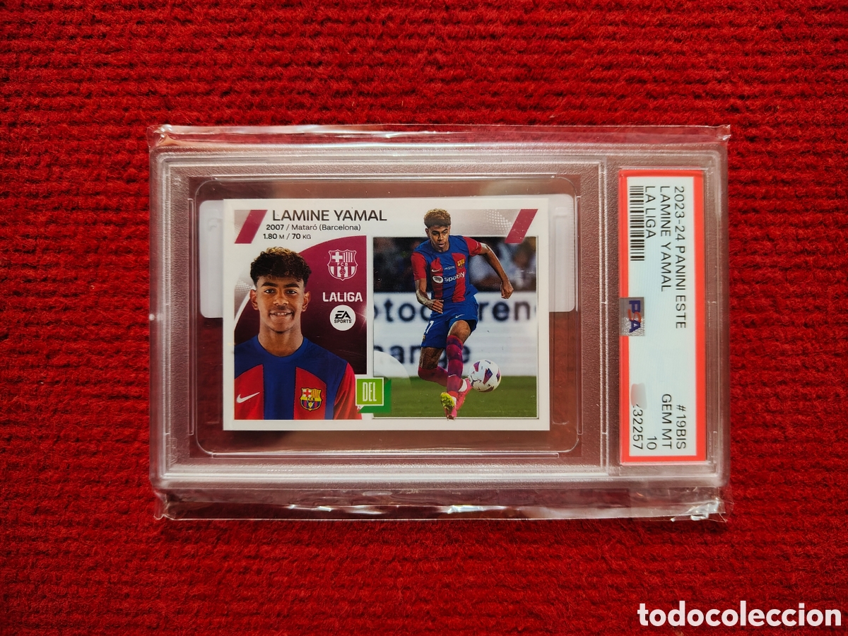 Cromos de F&uacute;tbol: Lamine Yamal 19Bis PSA 10