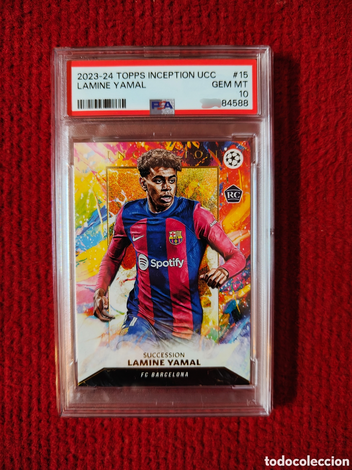 Fu&szlig;ball-Sticker: Lamine Yamal RC Topps Inception PSA 10 2023-24