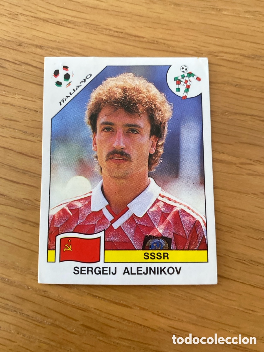 Cromos de F&uacute;tbol: Cromo panini mundial Italia 90 n&uacute;mero 143 Alejnikov - Stickers album world cup Italy 1990
