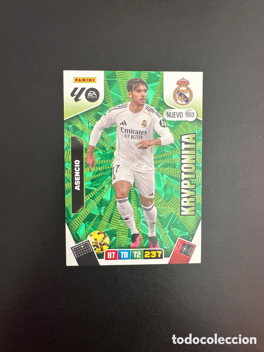 Fu&szlig;ball-Sticker: ASENCIO KRYPTONITA NUEVO NUMERO 503 ADRENALYN 2025 2026