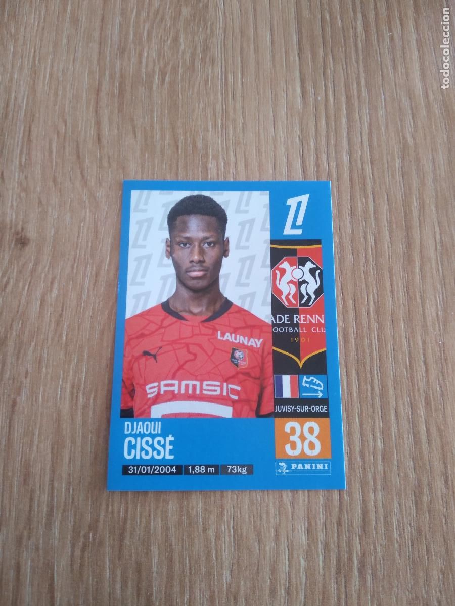 Cromos de F&uacute;tbol: 416 DJAOUI CISSE STADE RENNAIS CROMO FUTBOL PANINI LIGUE 1 FOOT 24-25 LIGA FRANCIA 2024-2025