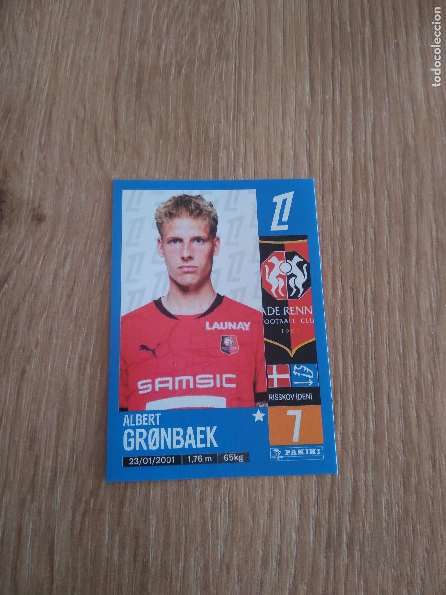 Cromos de F&uacute;tbol: 417 ALBERT GRONBAEK STADE RENNAIS CROMO FUTBOL PANINI LIGUE 1 FOOT 24-25 LIGA FRANCIA 2024-2025