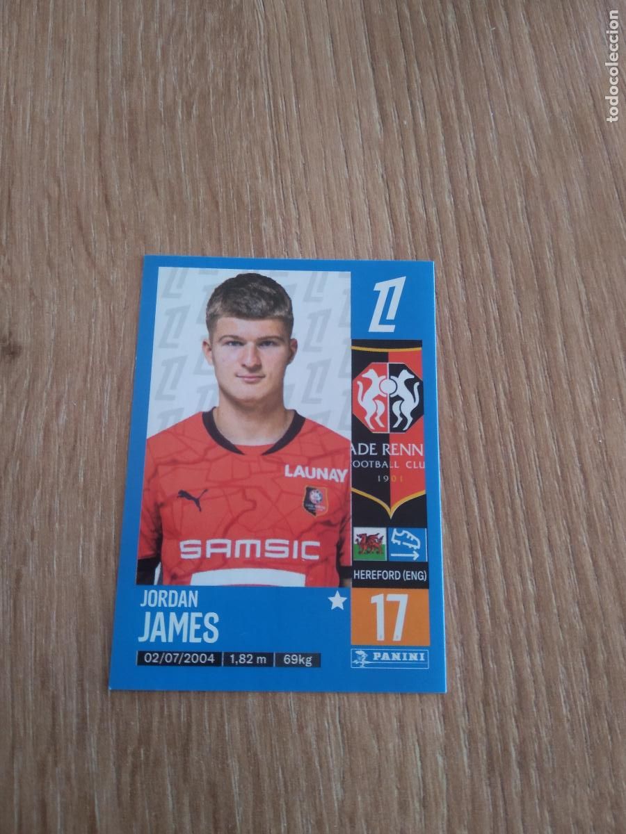 Cromos de F&uacute;tbol: 418 JORDAN JAMES STADE RENNAIS CROMO FUTBOL PANINI LIGUE 1 FOOT 24-25 LIGA FRANCIA 2024-2025