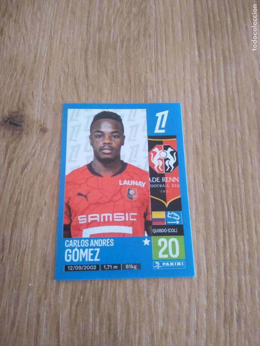 Cromos de F&uacute;tbol: 423 CARLOS ANDRES GOMEZ STADE RENNAIS CROMO FUTBOL PANINI LIGUE 1 FOOT 24-25 LIGA FRANCIA 2024-2025