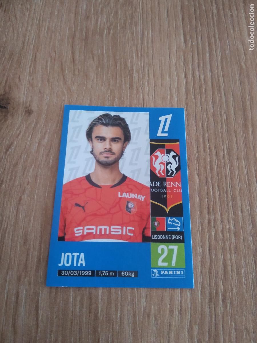 Cromos de F&uacute;tbol: 425 JOTA STADE RENNAIS CROMO FUTBOL PANINI LIGUE 1 FOOT 24-25 LIGA FRANCIA 2024-2025