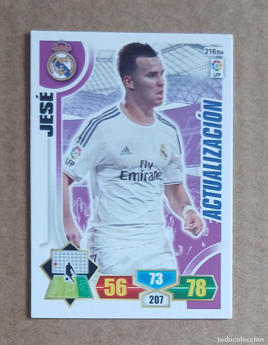 Cromos de F&uacute;tbol: CROMO ACTUALIZACI&Oacute;N n&ordm; 216 BIS JES&Eacute; REAL MADRID ADRENALYN XL 2012-2013 DE PANINI. Estado notable.