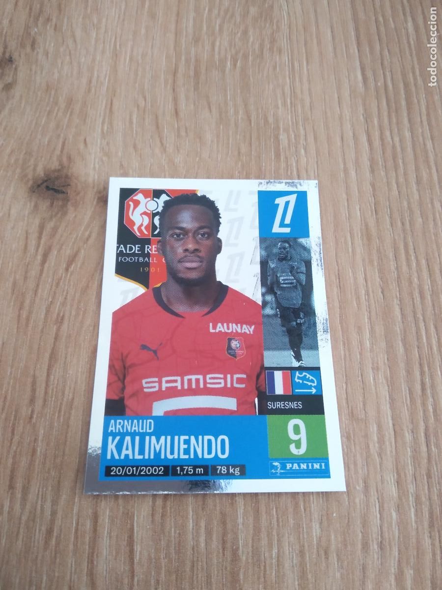 Cromos de F&uacute;tbol: 426 ARNAUD KALIMUENDO STADE RENNAIS CROMO FUTBOL PANINI LIGUE 1 FOOT 24-25 LIGA FRANCIA 2024-2025