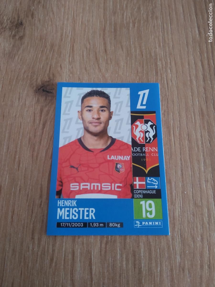 Fu&szlig;ball-Sticker: 427 HENRIK MEISTER STADE RENNAIS CROMO FUTBOL PANINI LIGUE 1 FOOT 24-25 LIGA FRANCIA 2024-2025