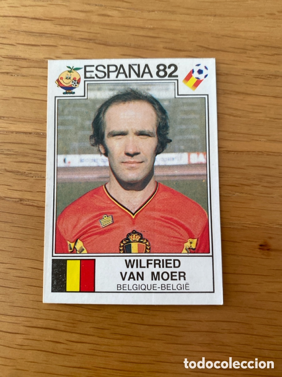 Cromos de F&uacute;tbol: Cromo panini mundial Espa&ntilde;a 82 n&uacute;mero 210 Van Moer - Sticker album world cup Spain 1982 Belgium
