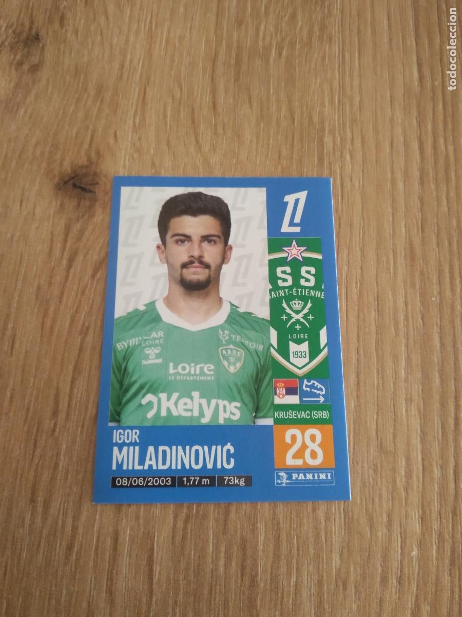 Cromos de F&uacute;tbol: 450 MILADINOVIC SAINT-ETIENNE CROMO FUTBOL PANINI LIGUE 1 FOOT 24-25 LIGA FRANCIA 2024-2025
