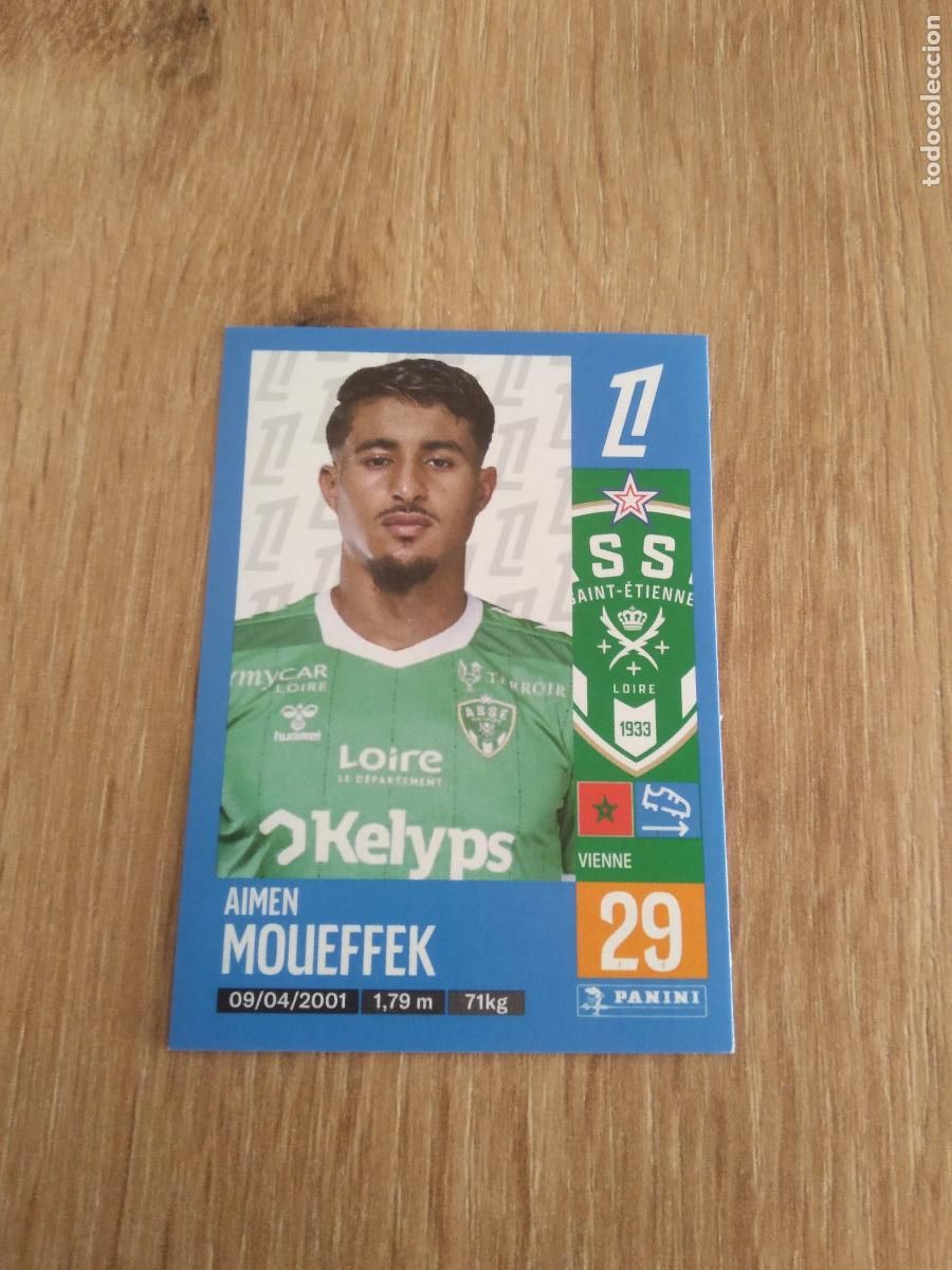 Cromos de F&uacute;tbol: 452 AIMEN MOUEFFEK SAINT-ETIENNE CROMO FUTBOL PANINI LIGUE 1 FOOT 24-25 LIGA FRANCIA 2024-2025