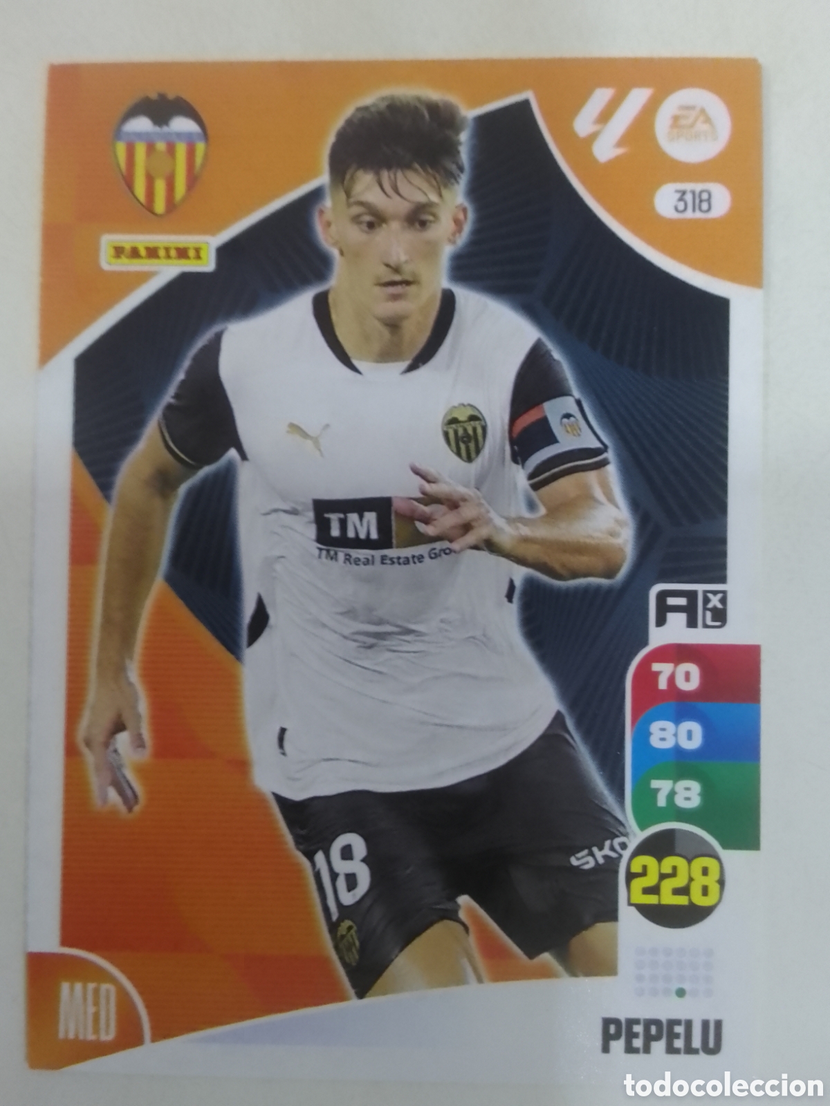 Cromos de F&uacute;tbol: Adrenalyn XL 2024-25 n&deg; 318 Pepelu &bull; Valencia.