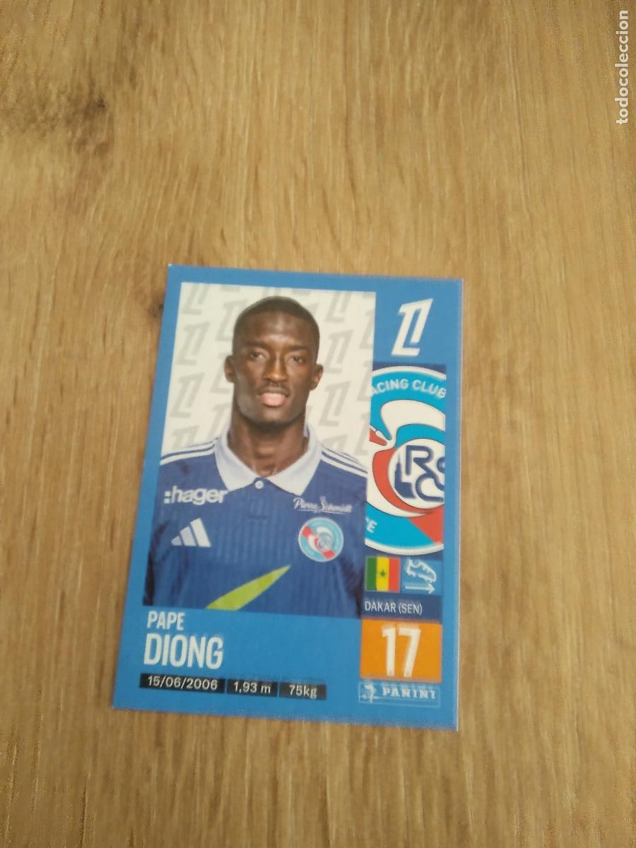 Cromos de F&uacute;tbol: 474 PAPE DIONG STRASBOURG CROMO FUTBOL PANINI LIGUE 1 FOOT 24-25 LIGA FRANCIA 2024-2025