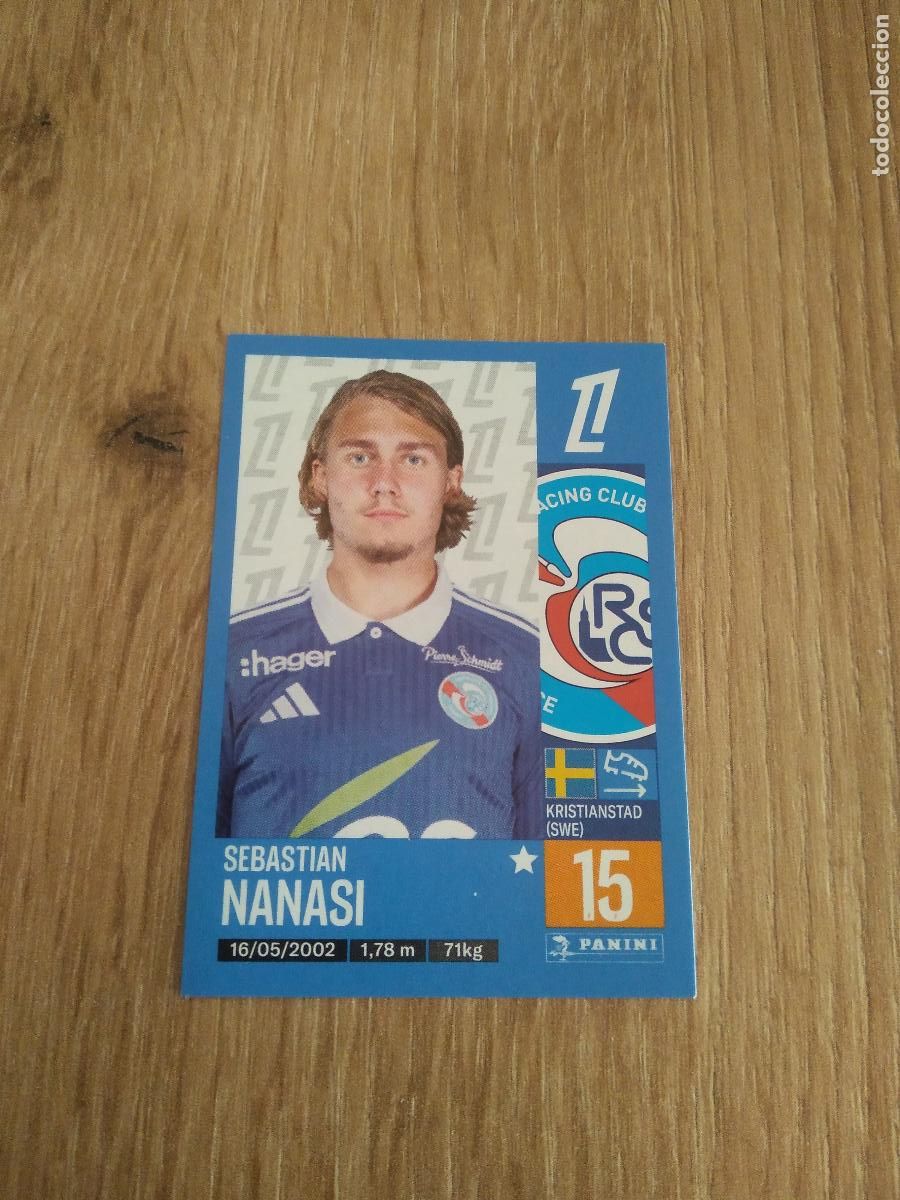 Cromos de F&uacute;tbol: 477 SEBASTIAN NANASI STRASBOURG CROMO FUTBOL PANINI LIGUE 1 FOOT 24-25 LIGA FRANCIA 2024-2025