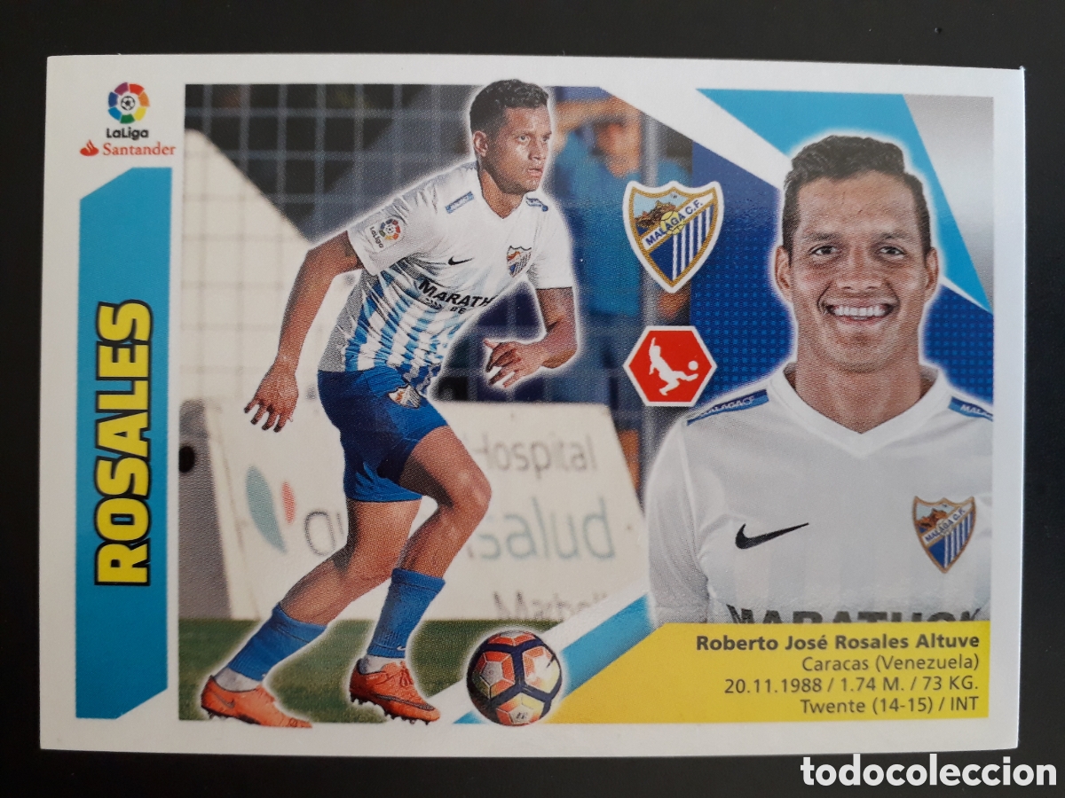 Football Stickers: ROSALES, M&Aacute;LAGA N&deg; 3 ED ESTE 2017 2018 17 18 SIN PEGAR PEDIDO M&Iacute;NIMO 3&euro;