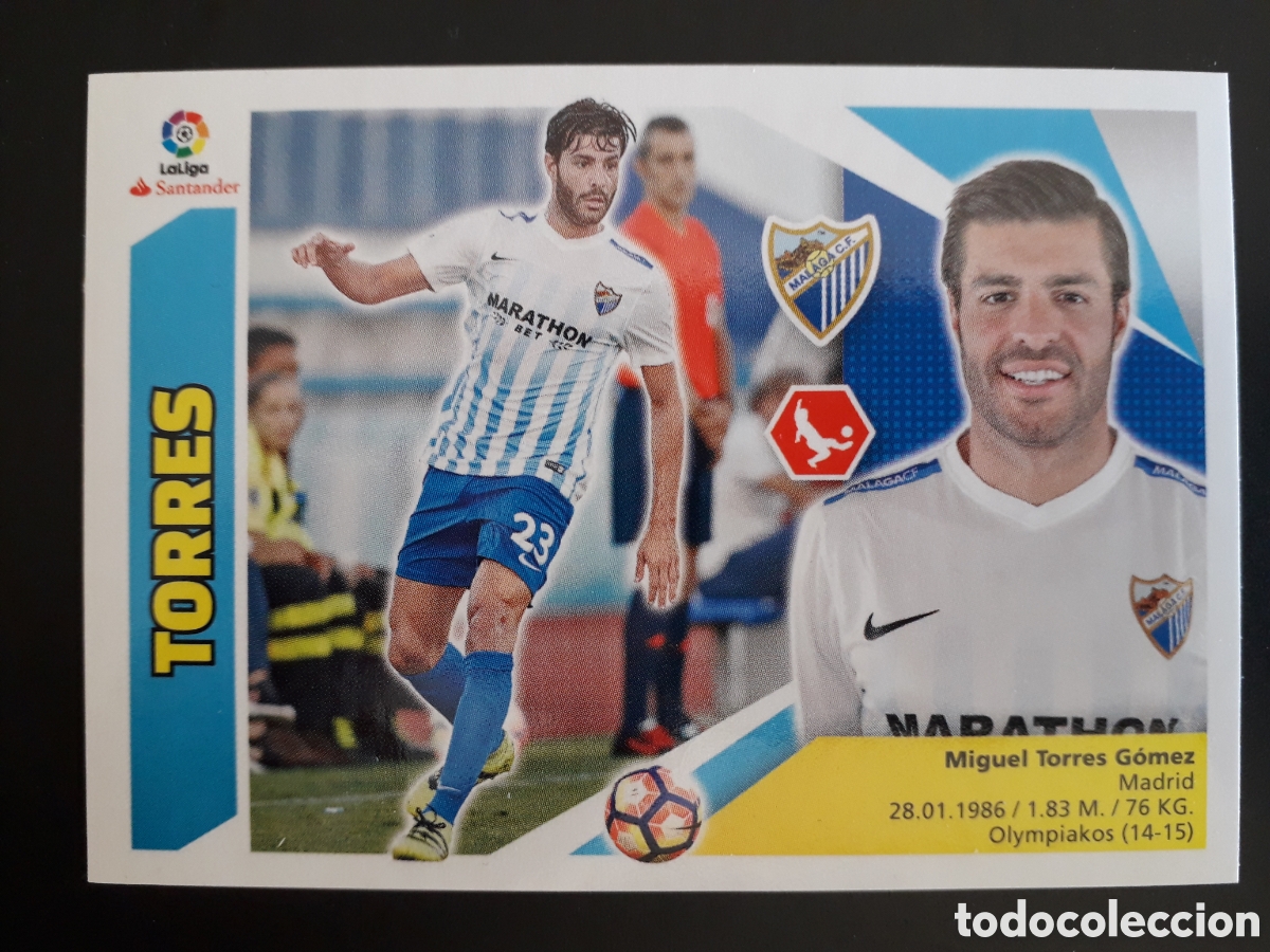 Football Stickers: TORRES, M&Aacute;LAGA N&deg; 6 ED ESTE 2017 2018 17 18 SIN PEGAR PEDIDO M&Iacute;NIMO 3&euro;
