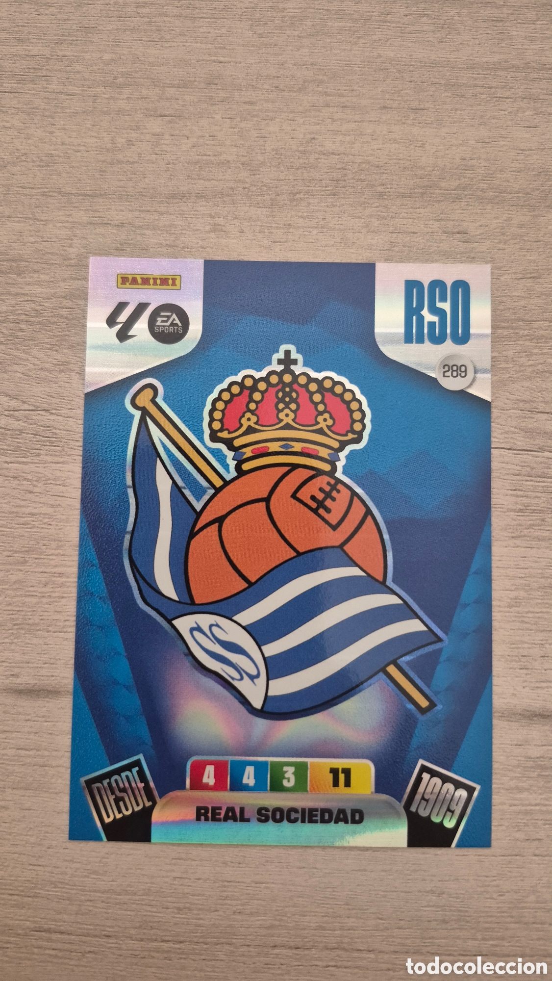 Cromos de F&uacute;tbol: N&deg;289 Escudo Real Sociedad Adrenalyn 25/26
