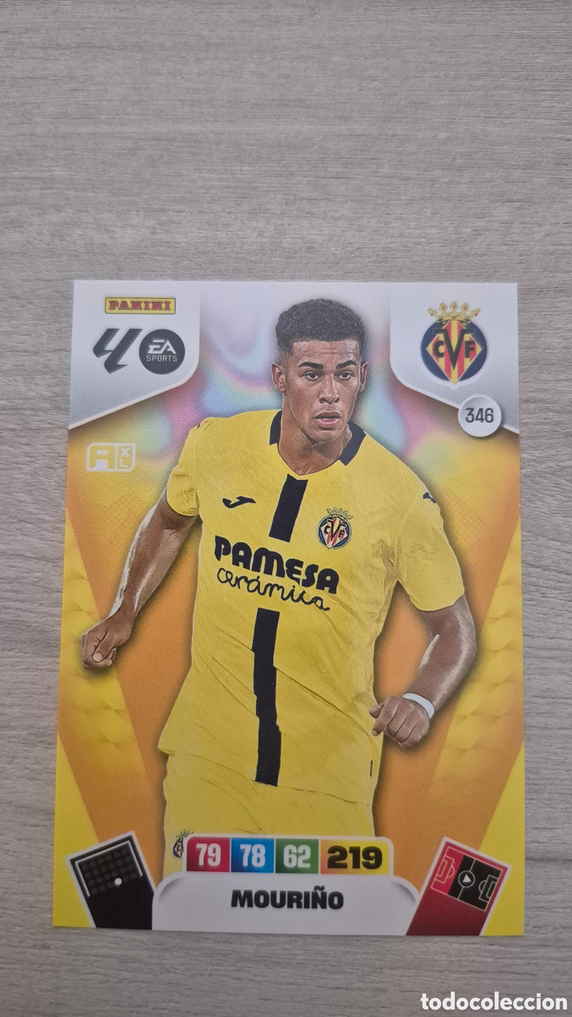 Cromos de F&uacute;tbol: N&deg;346 Villarreal Mouri&ntilde;o Adrenalyn 25/26