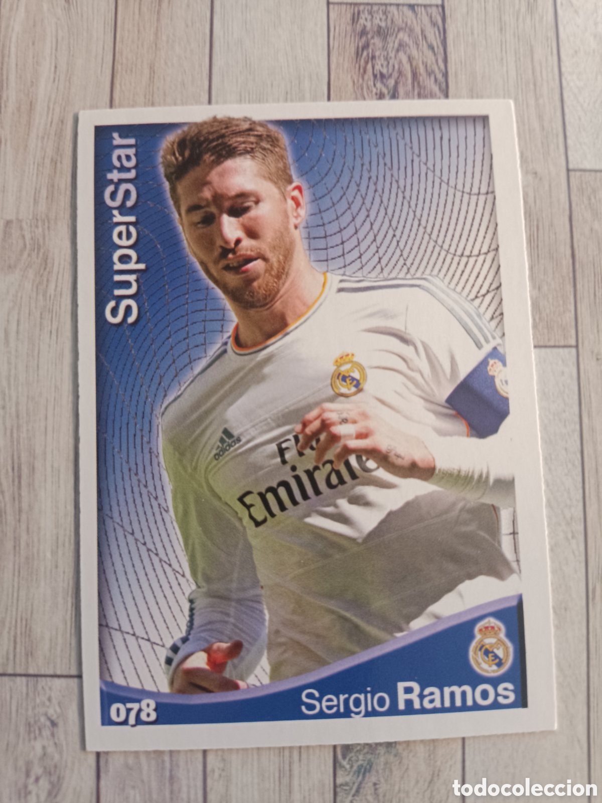 Cromos de F&uacute;tbol: 78 SERGIO RAMOS REAL MADRID SUPERSTAR MUNDICROMO LAS FICHAS DE LA LIGA QUIZ 2014 2015 14 15