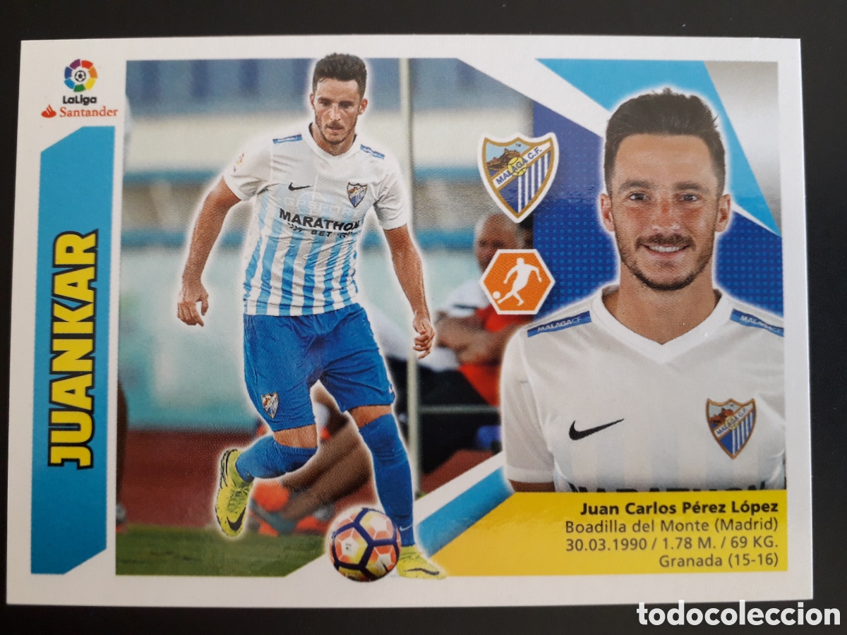 Football Stickers: JUANKAR, M&Aacute;LAGA N&deg; 8 ED ESTE 2017 2018 17 18 SIN PEGAR PEDIDO M&Iacute;NIMO 3&euro;