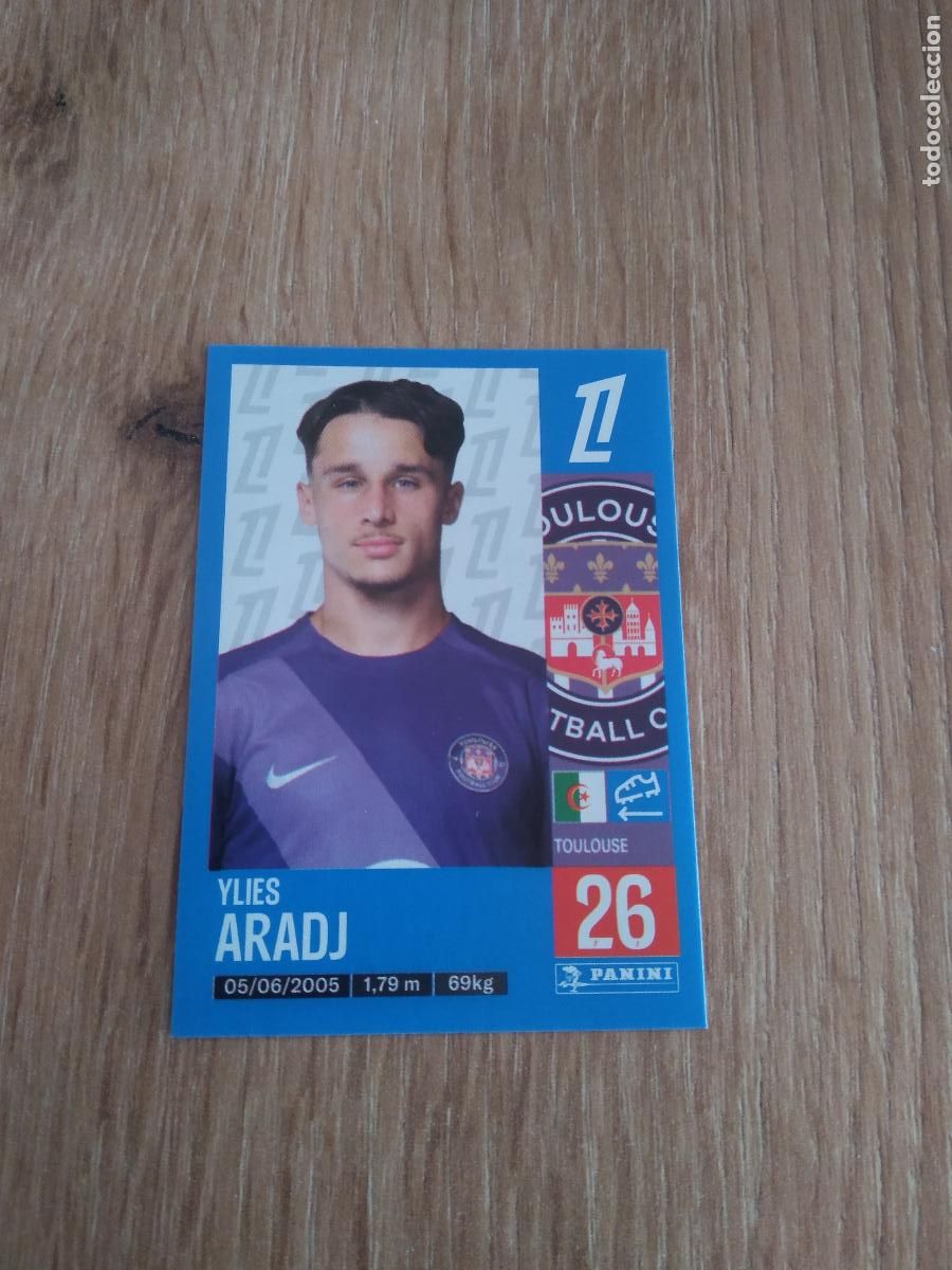 Football Stickers: 494 YLIES ARADJ TOULOUSE CROMO FUTBOL PANINI LIGUE 1 FOOT 24-25 LIGA FRANCIA 2024-2025